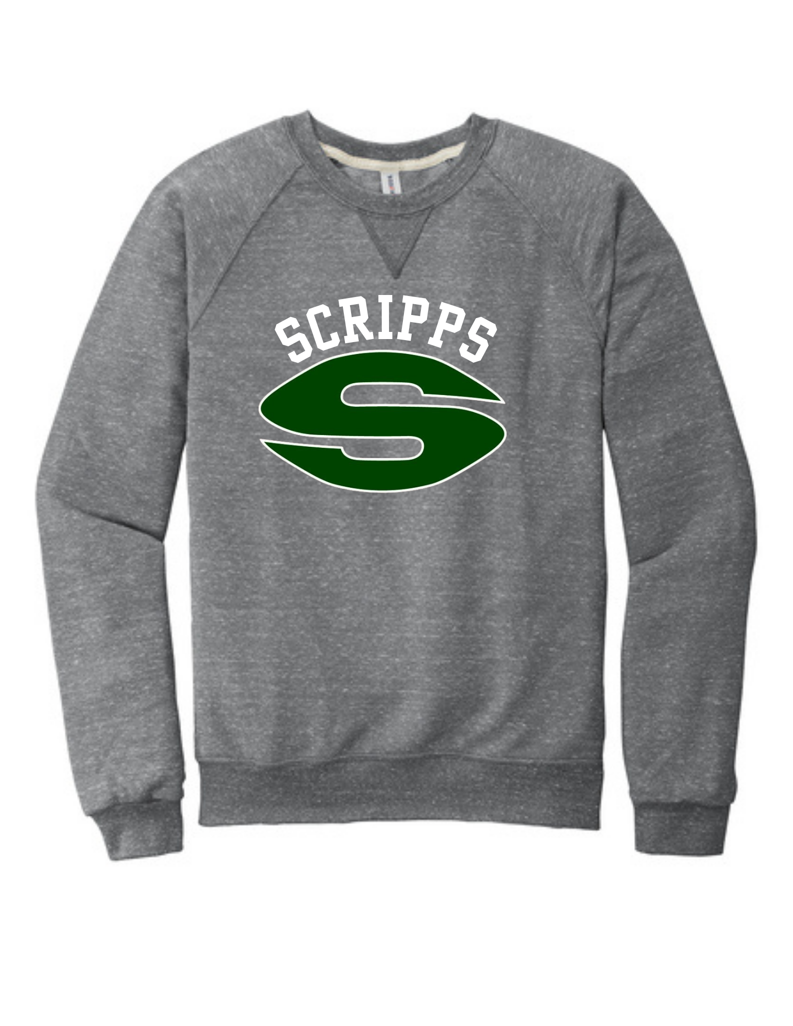 Scripps Snow Heather French Terry Raglan Crew