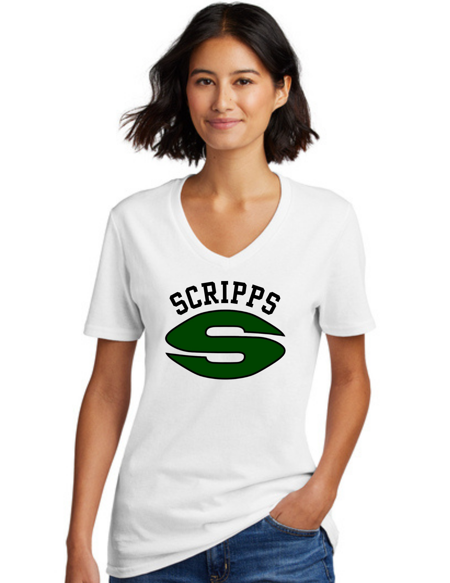 Scripps Women's Core Cotton V-Neck Tee