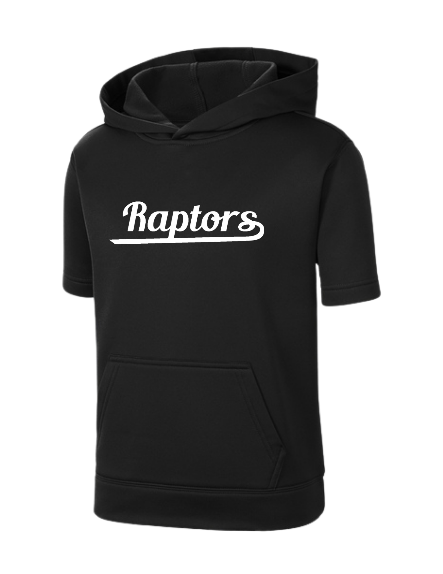 Raptors Youth Sport-Wick ® Fleece Short Sleeve Hooded Pullover