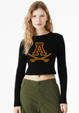 Adams BELLA+CANVAS® Women's Micro Rib Long Sleeve Baby Tee