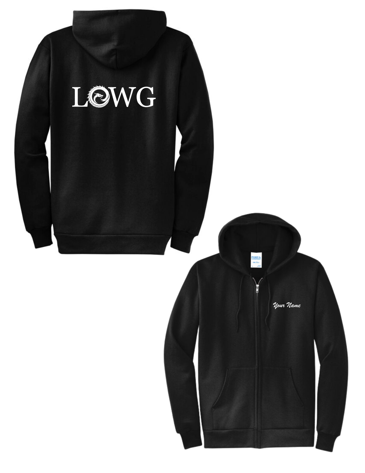 Lake Orion Winter Guard Core Fleece Full-Zip Hooded Sweatshirt