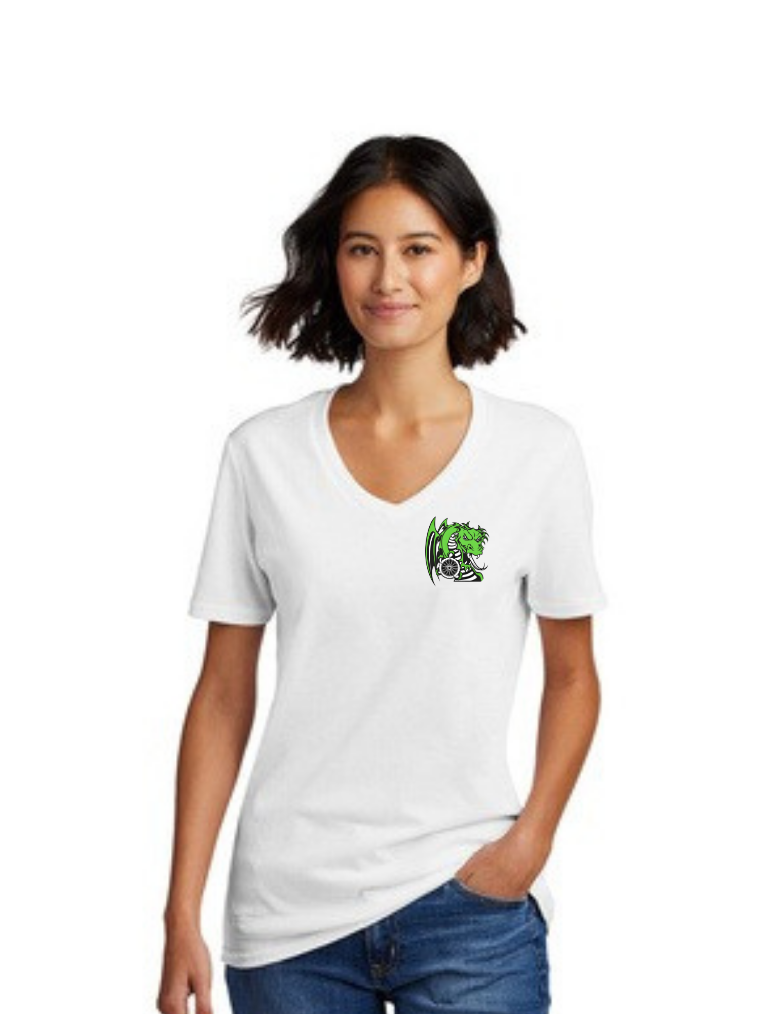 Lake Orion Cycling Dragon Women's Fan Favorite V-Neck Tee