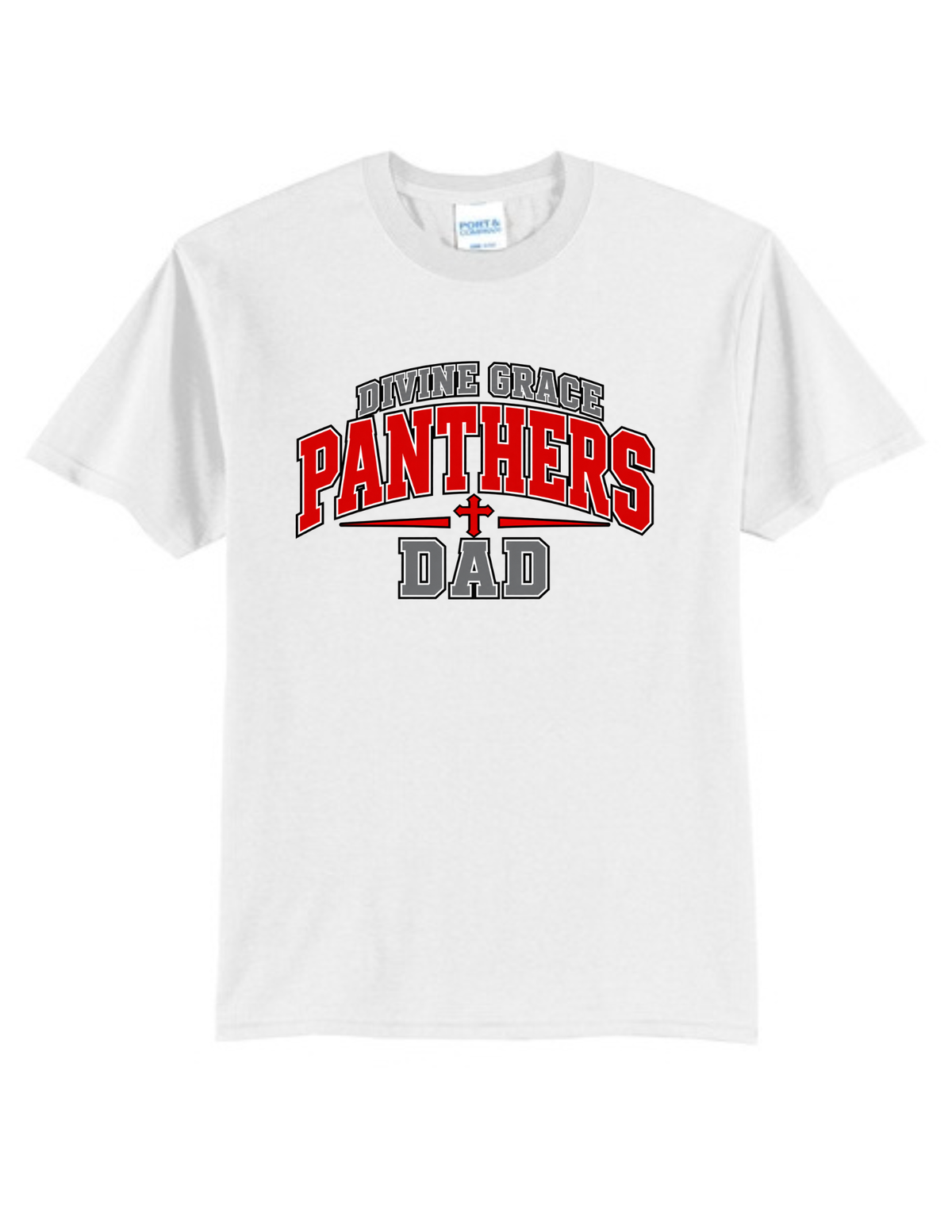 Divine Grace Panthers Collegiate Dad Core Blend Tee