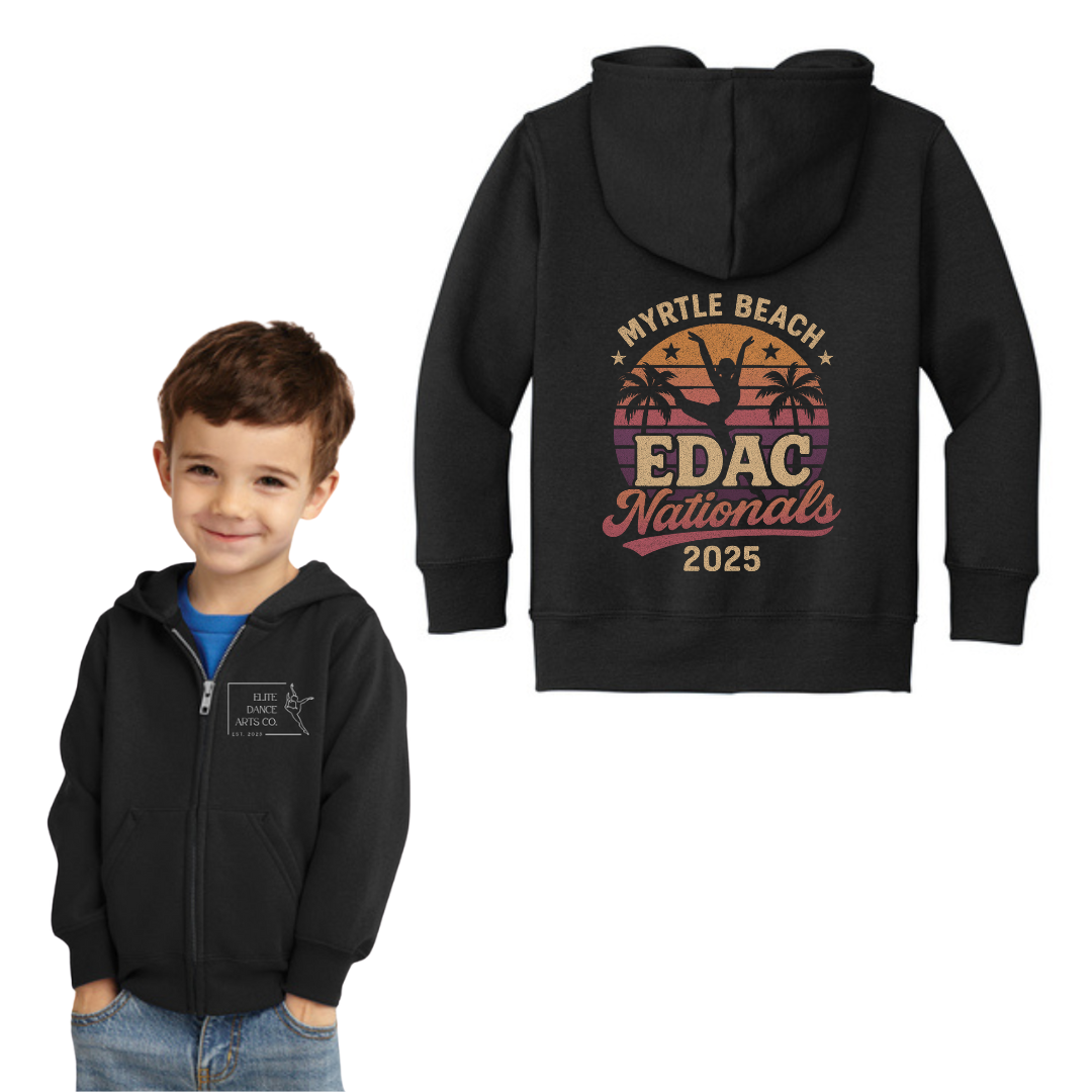 Elite Dance Toddler Core Fleece Full-Zip Hooded Sweatshirt Nationals 2025