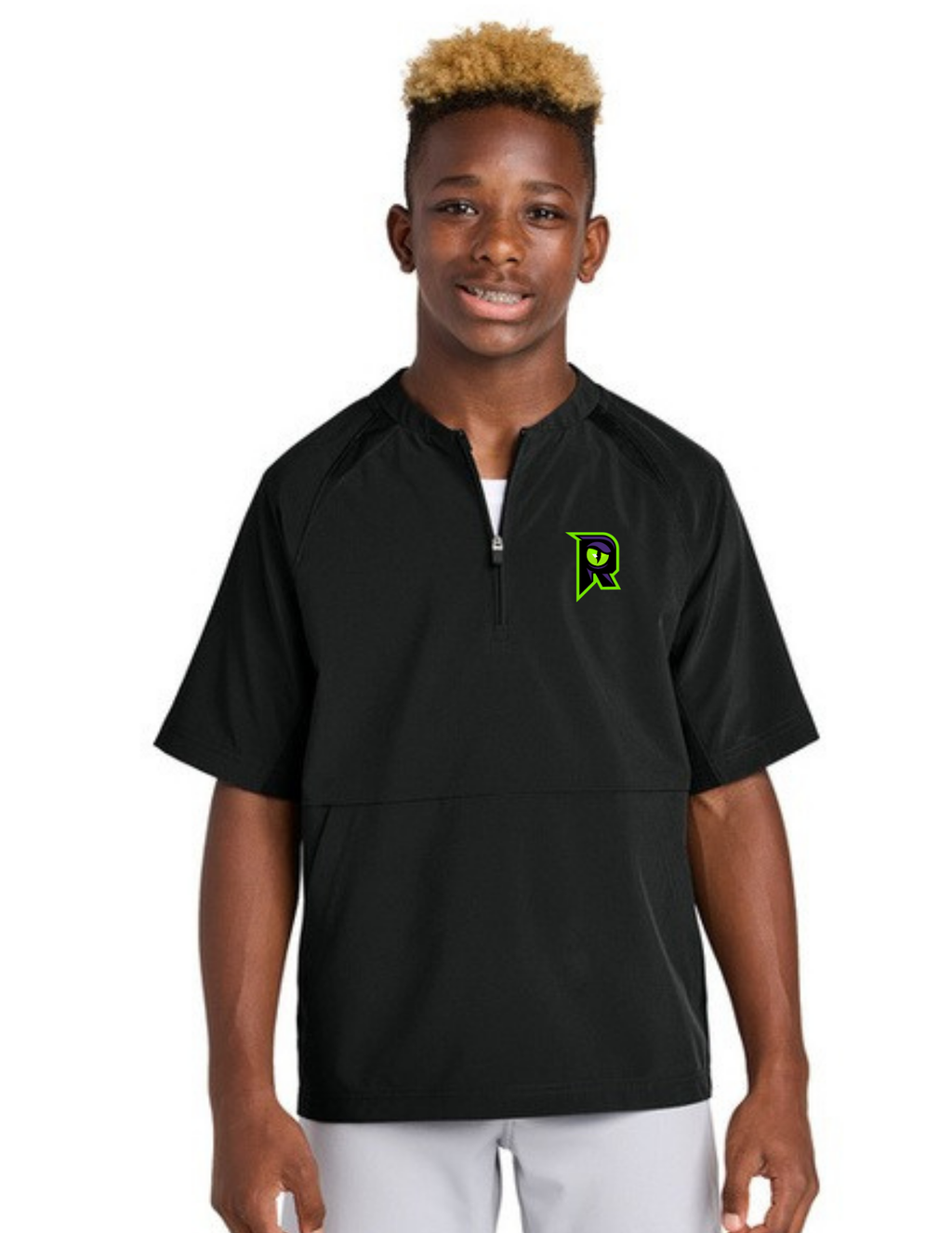 Raptors Youth Repeat 1/2-Zip Short Sleeve Jacket