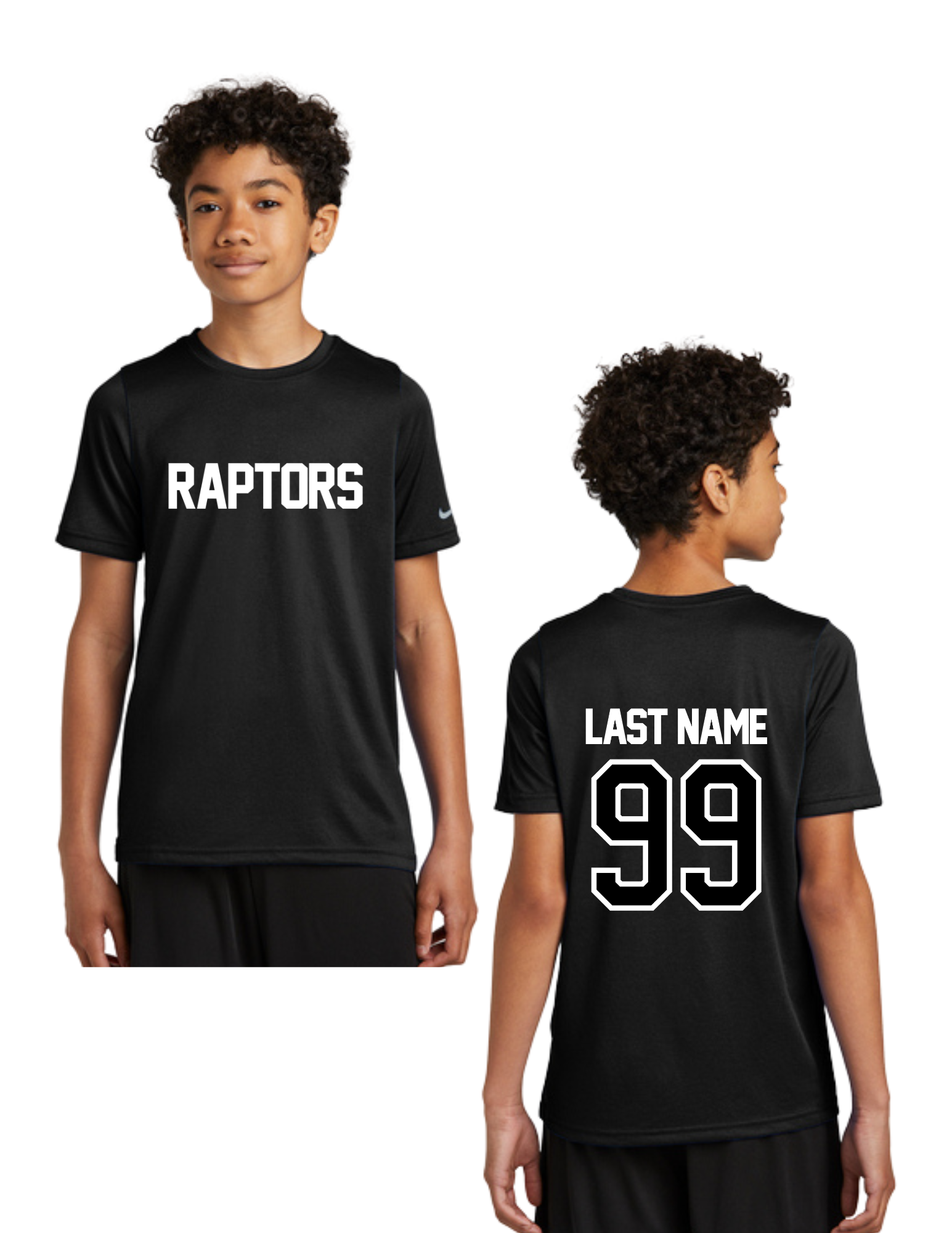 RAPTORS Personalized Nike Youth Swoosh Sleeve rLegend Tee