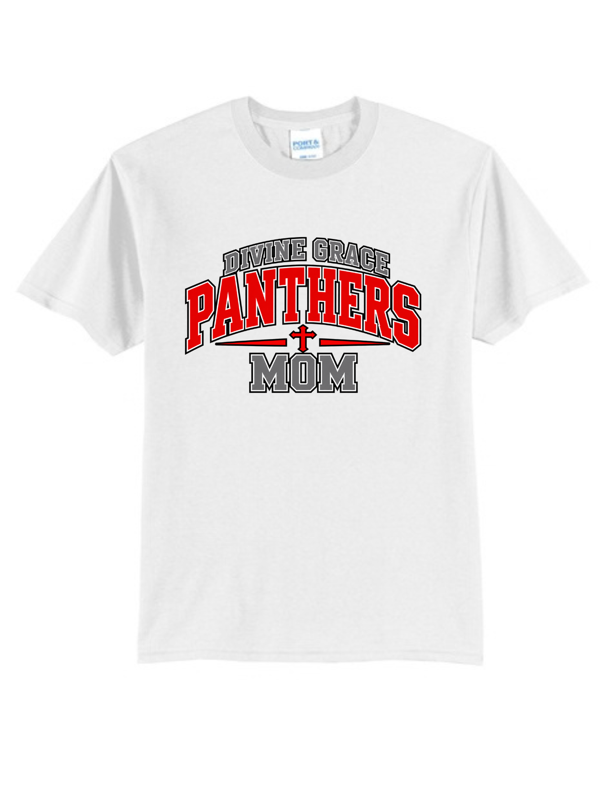 Divine Grace Panthers Collegiate Mom Core Blend Tee