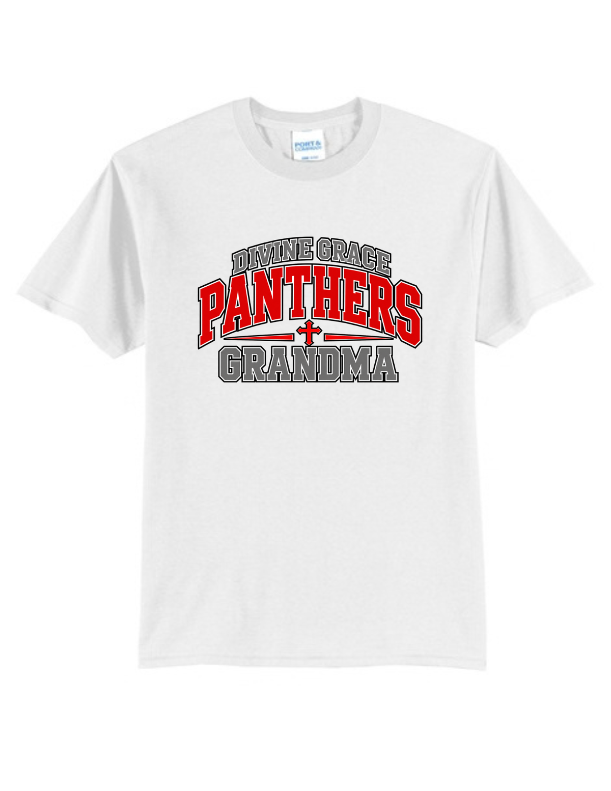 Divine Grace Panthers Collegiate Grandma Core Blend Tee