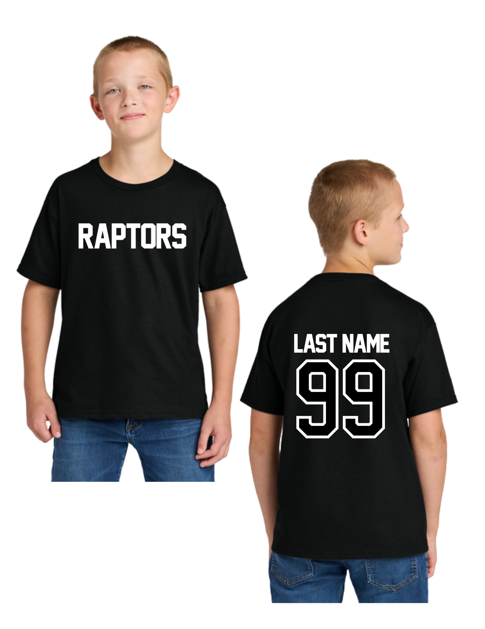 RAPTORS Personalized Youth Ring Spun T-Shirt