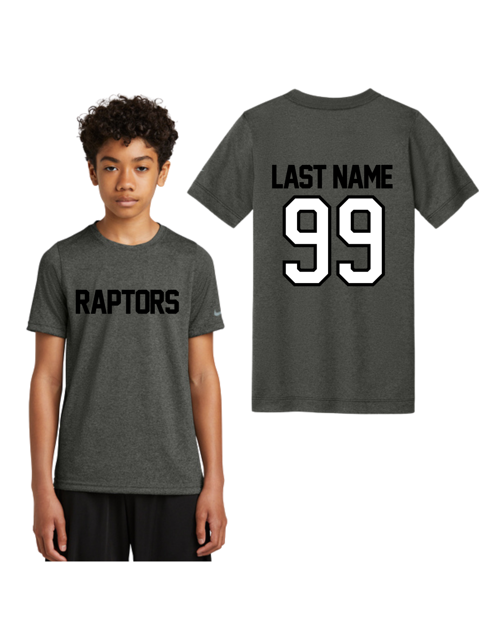 RAPTORS Personalized Nike Youth Swoosh Sleeve rLegend Tee