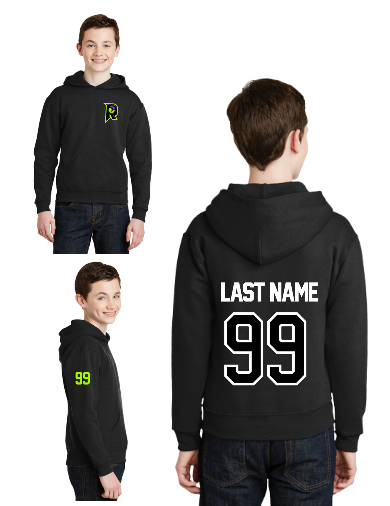 Raptors Personalized Youth NuBlend® Pullover Hooded Sweatshirt