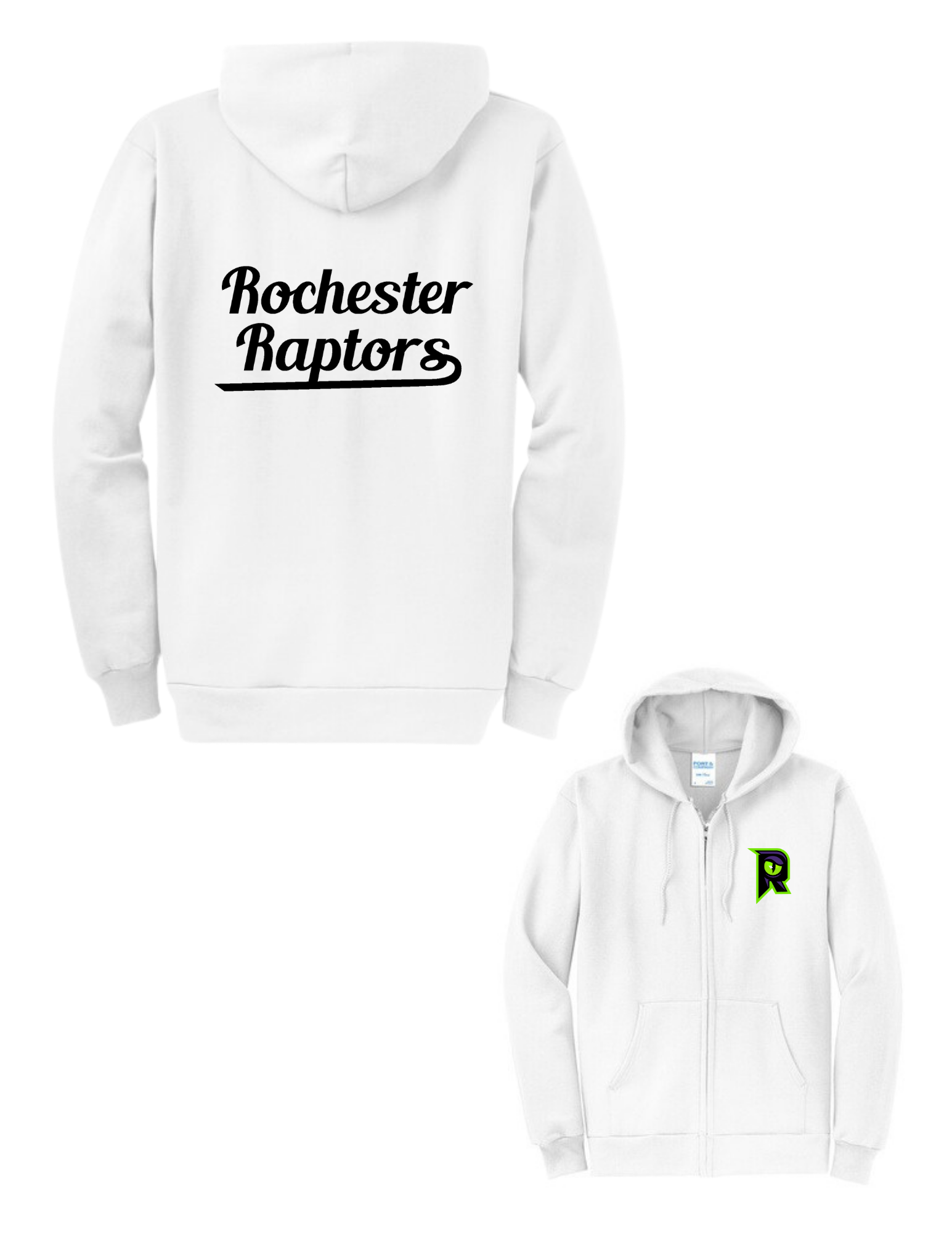 Raptors Core Fleece Full-Zip Hooded Sweatshirt