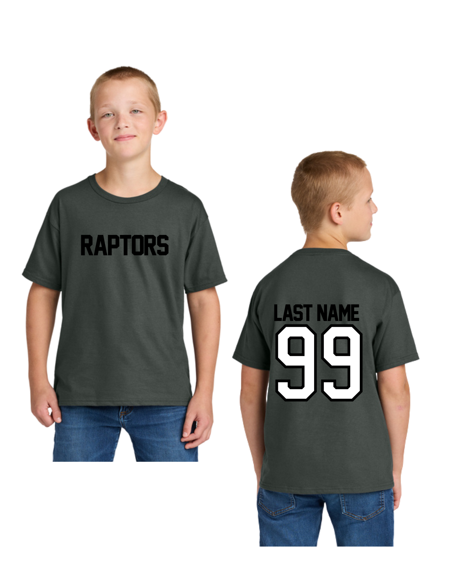 RAPTORS Personalized Youth Ring Spun T-Shirt