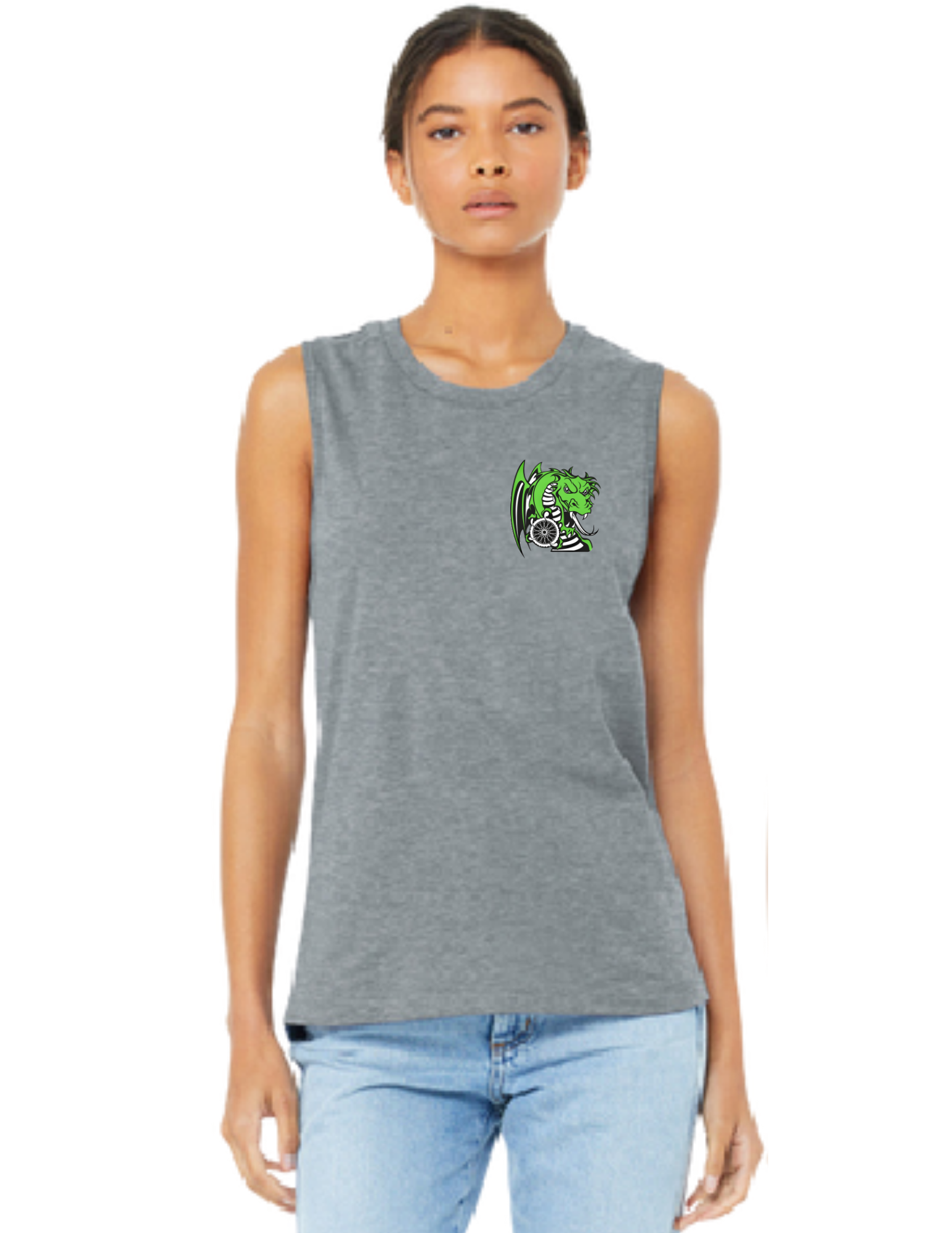 Lake Orion Cycling Dragon BELLA+CANVAS® Women’s Jersey Muscle Tank