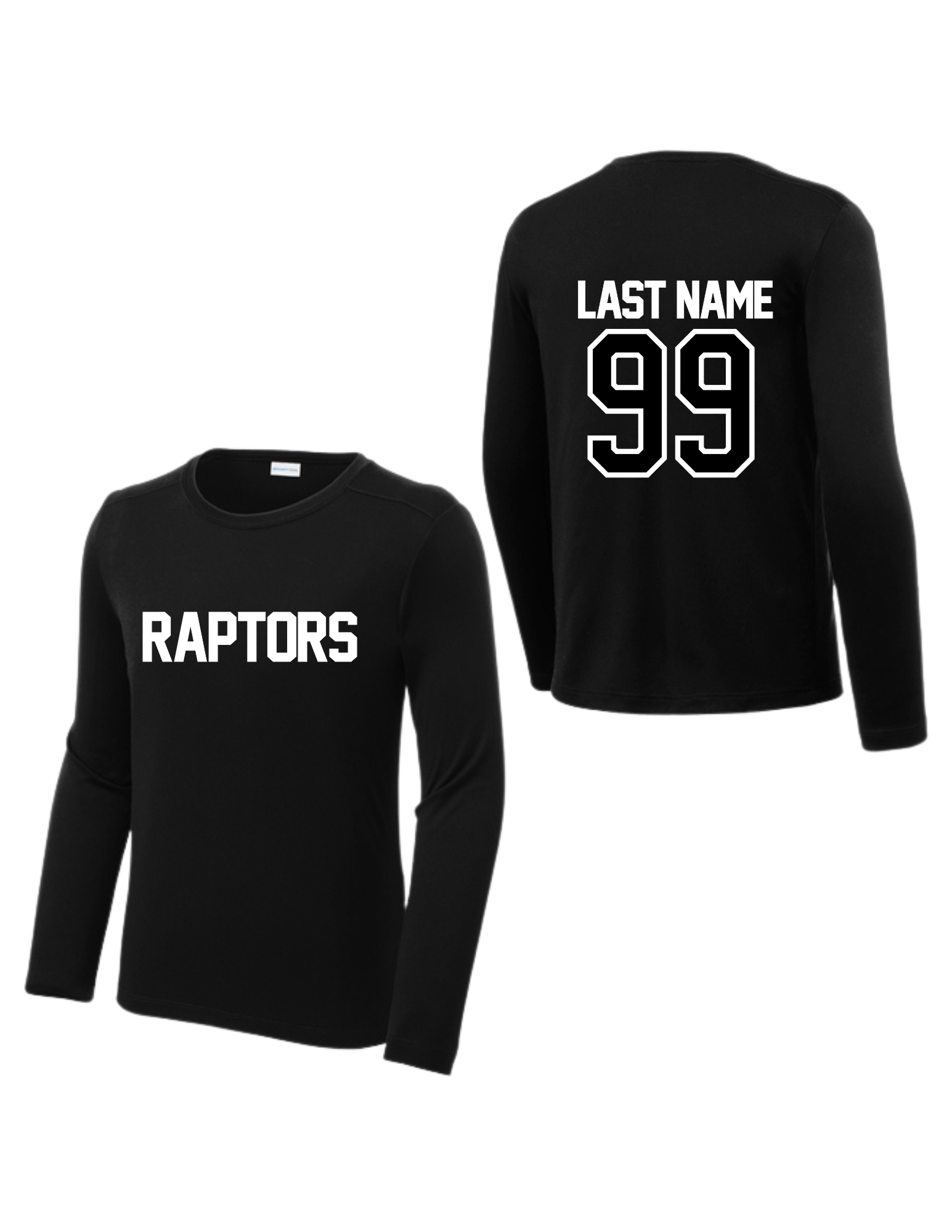 RAPTORS Personalized Youth Posi-UV® Pro Long Sleeve Tee