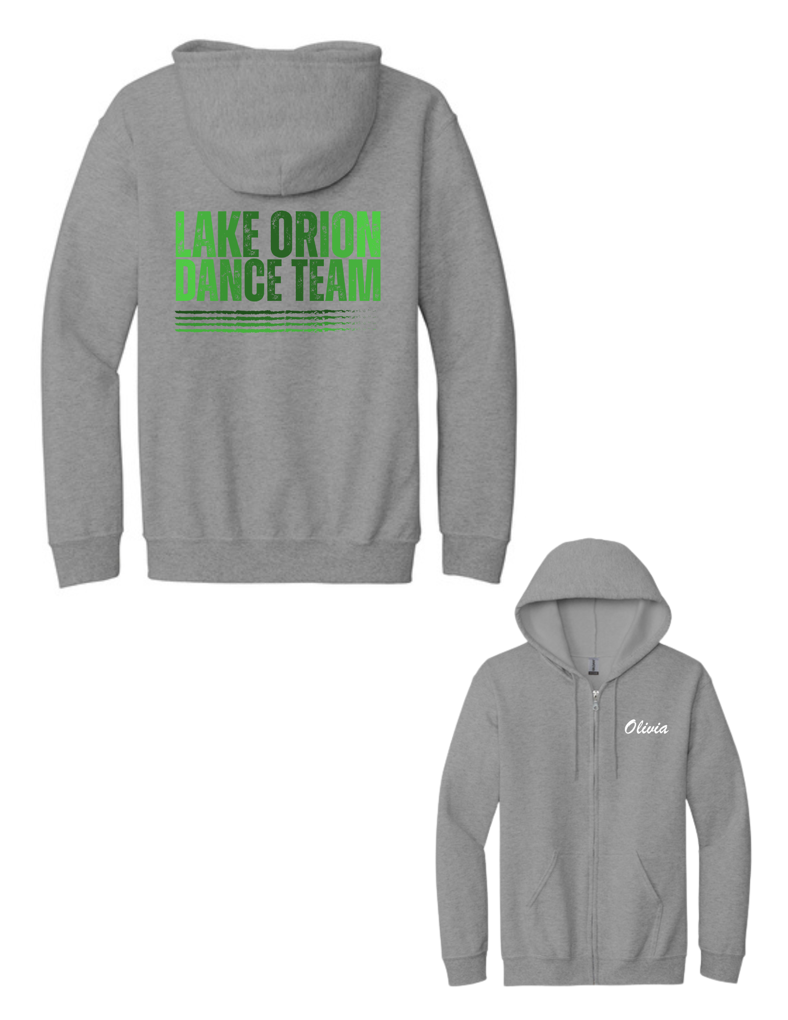 Ombre LO Dance Heavy Blend Full Zip Hooded Sweatshirt