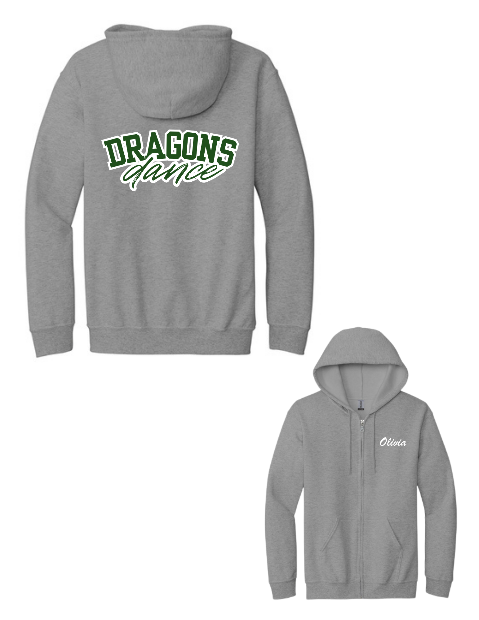 Dragons Dance Heavy Blend Full Zip Hooded Sweatshirt