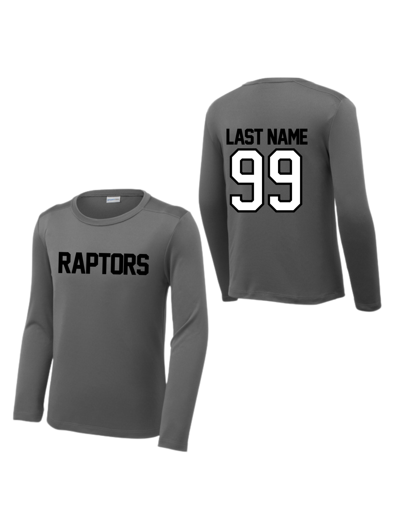 RAPTORS Personalized Youth Posi-UV® Pro Long Sleeve Tee
