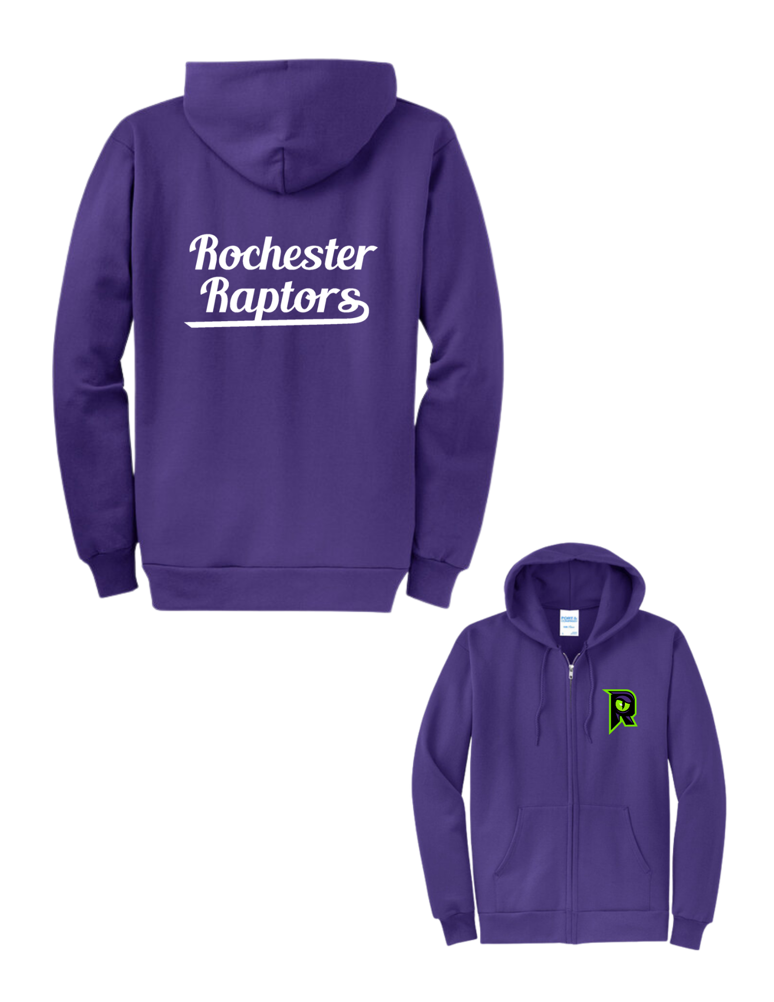 Raptors Core Fleece Full-Zip Hooded Sweatshirt