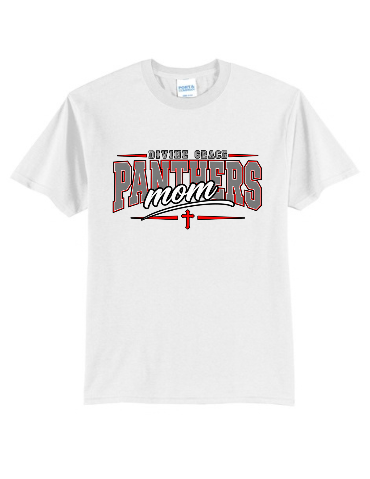 Divine Grace Panthers Mom Core Blend Tee