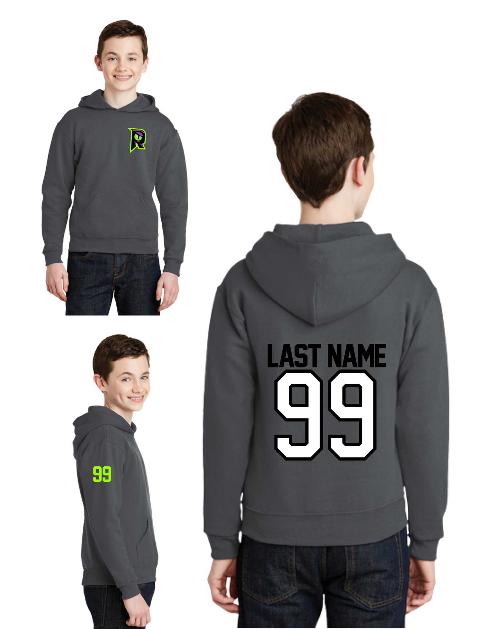 Raptors Personalized Youth NuBlend® Pullover Hooded Sweatshirt