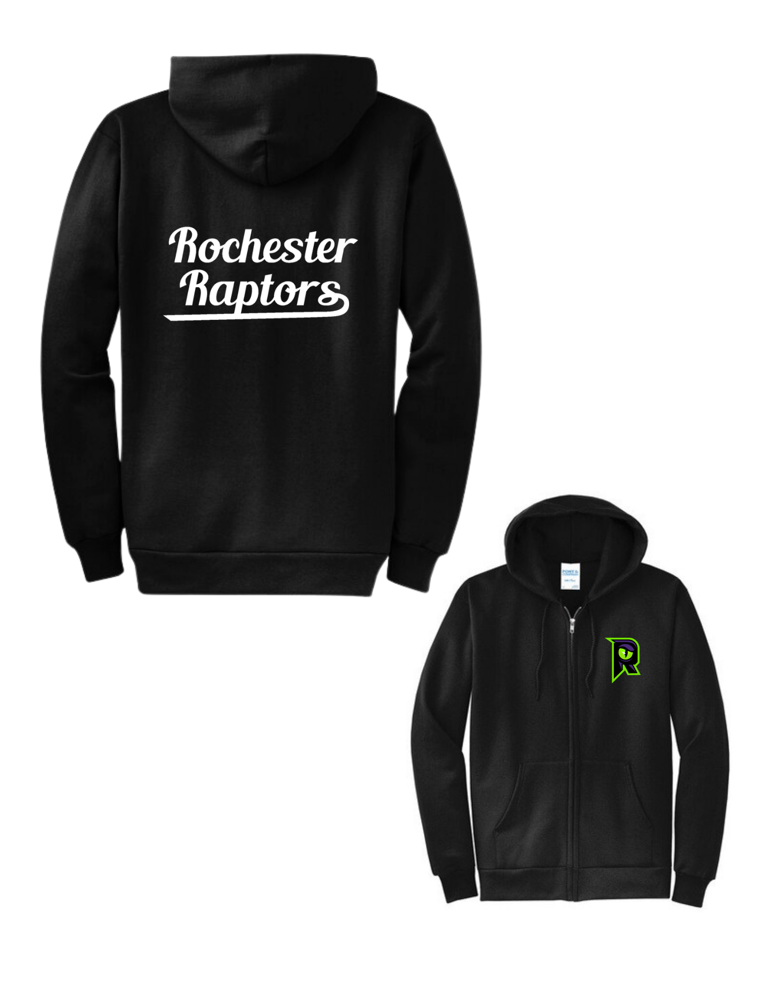 Raptors Core Fleece Full-Zip Hooded Sweatshirt