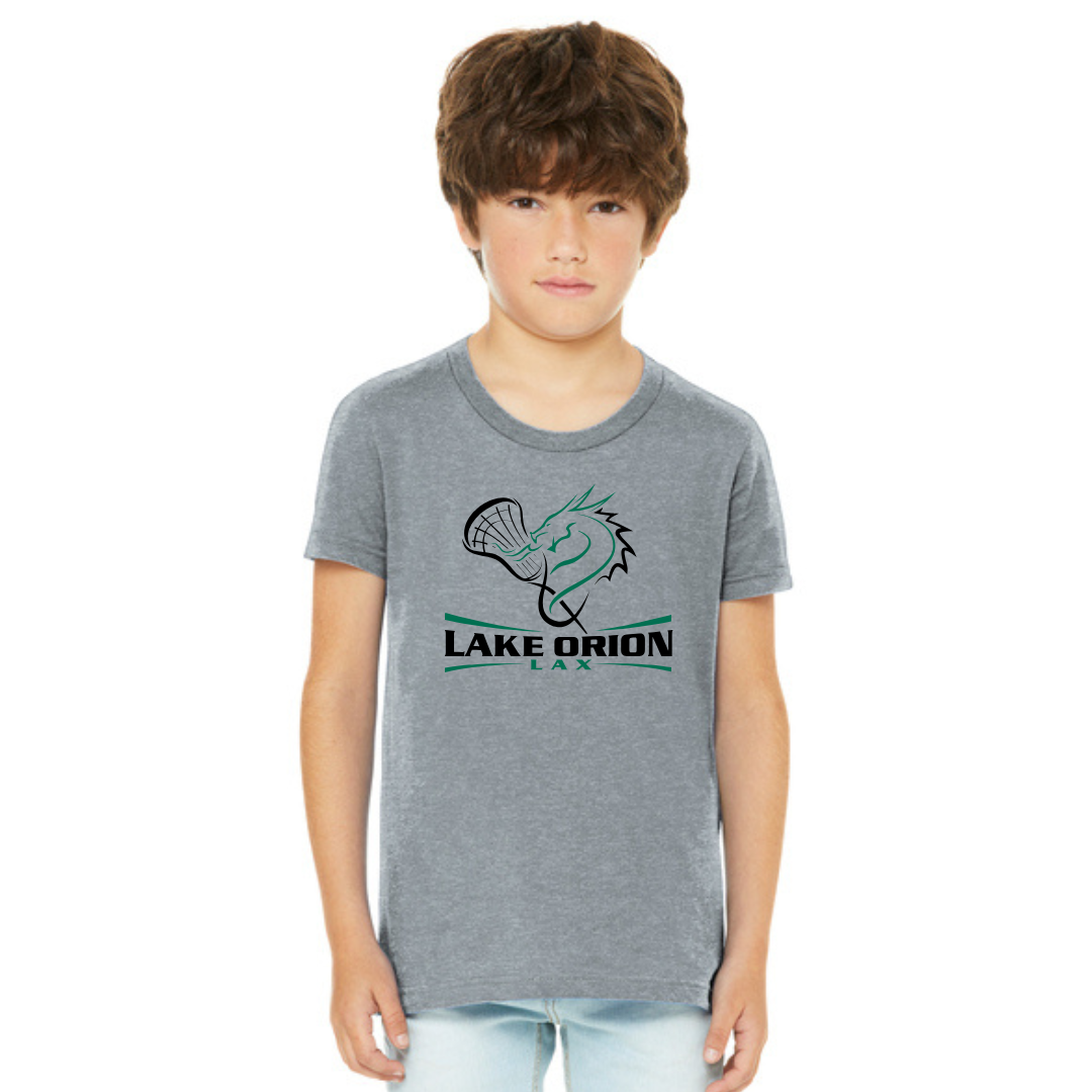 Lake Orion LAX Lacrosse BELLA+CANVAS® Youth Heather CVC Tee