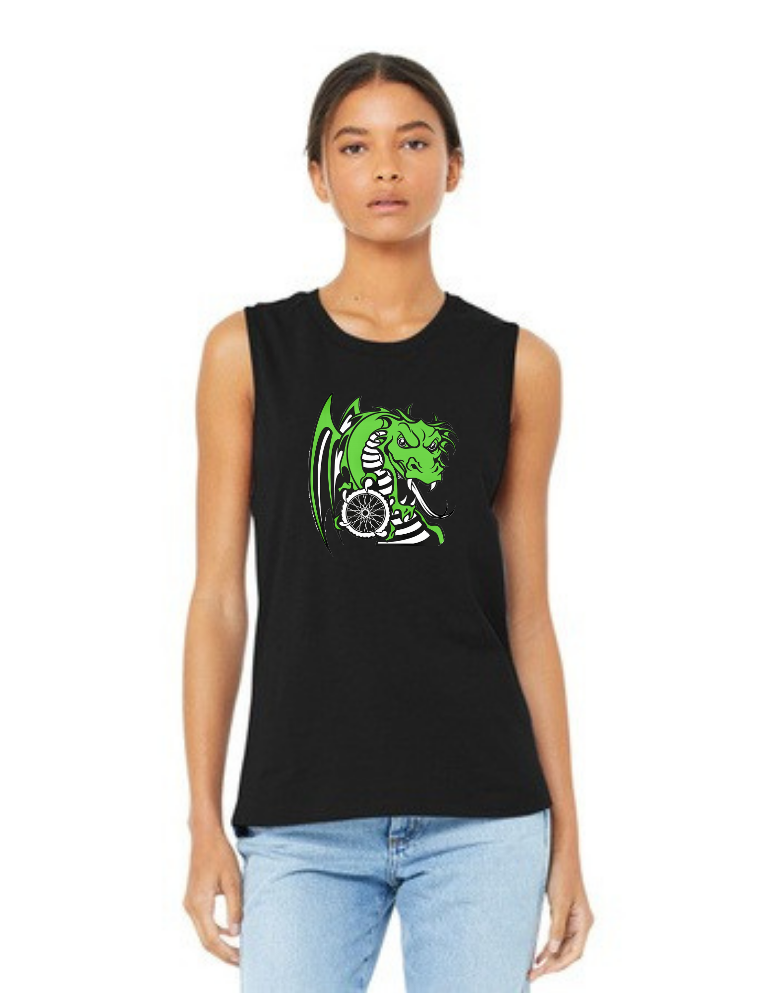 Lake Orion Cycling Dragon BELLA+CANVAS® Women’s Jersey Muscle Tank