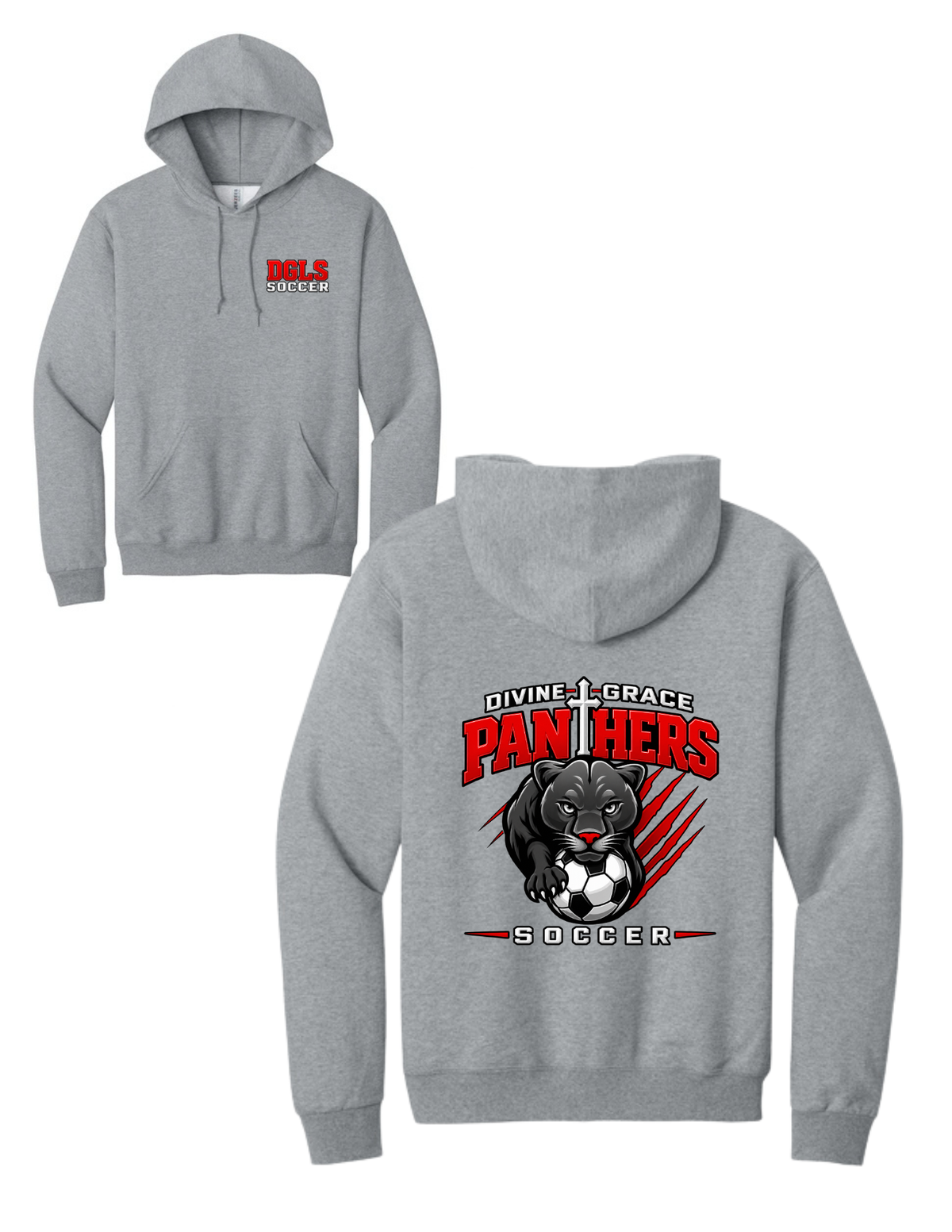 Divine Grace Panthers Soccer NuBlend® Pullover Hooded Sweatshirt