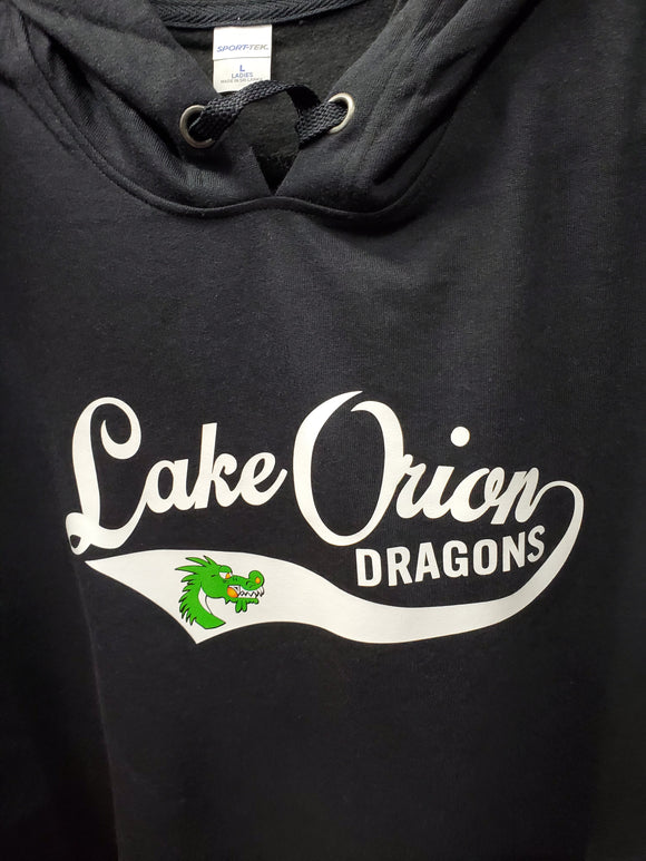 Lake Orion Dragons Ladies PosiCharge ® Tri-Blend Wicking Fleece Crop Hooded Pullover