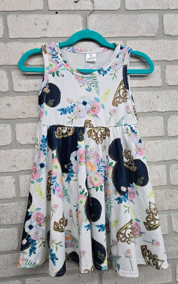 Kids Mouse Inspired Floral Dress