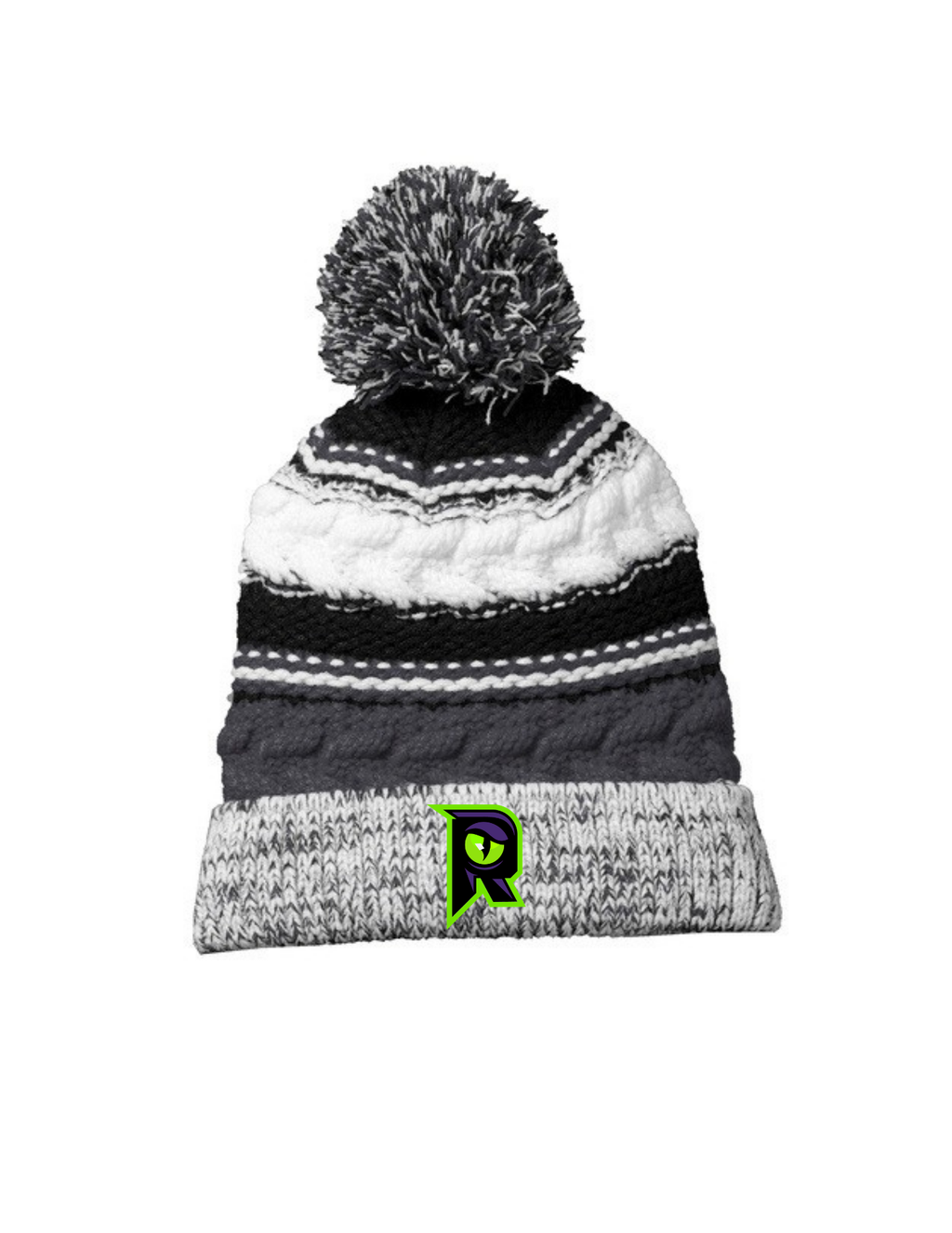 Raptors R - Pom Pom Team Beanie