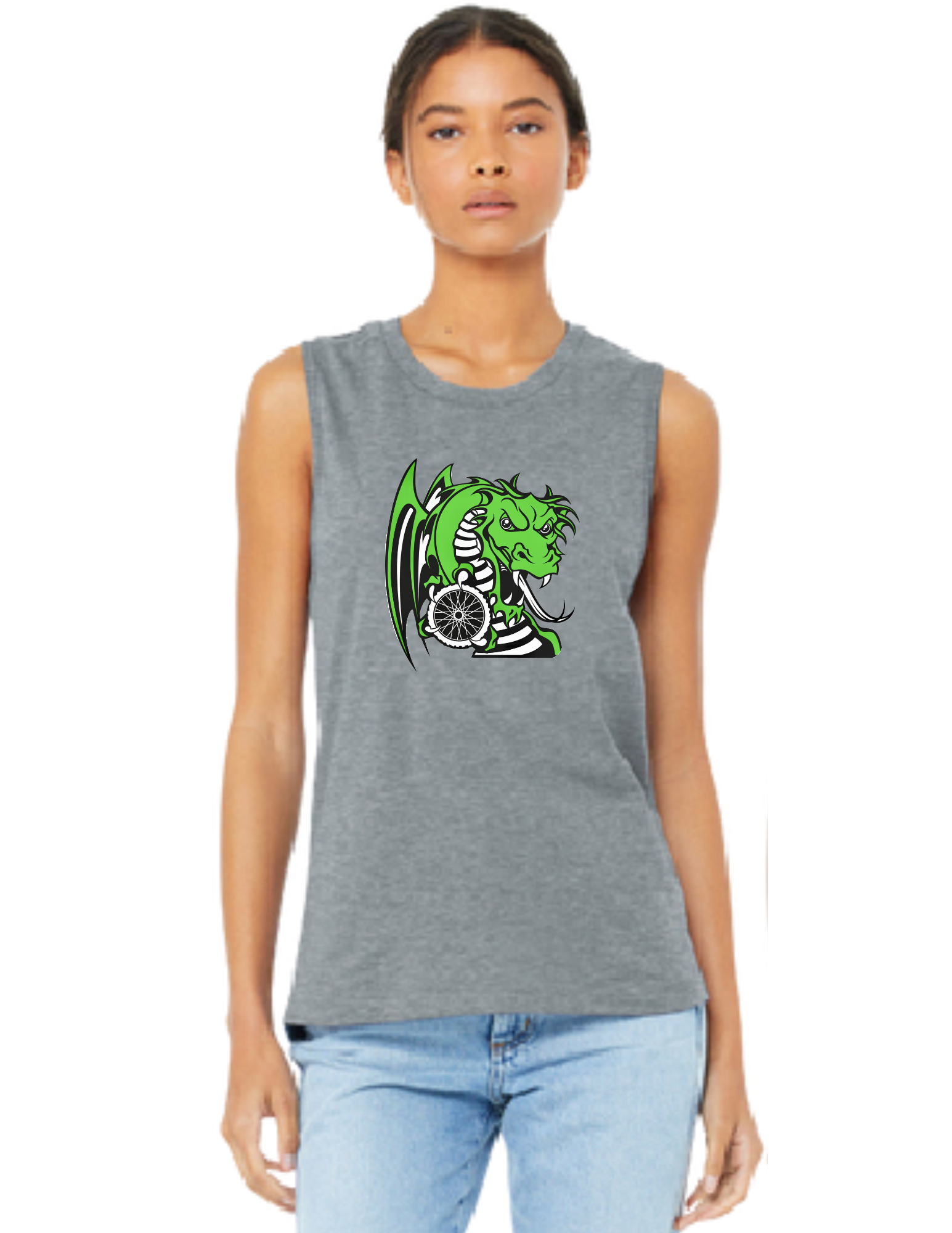 Lake Orion Cycling Dragon BELLA+CANVAS® Women’s Jersey Muscle Tank