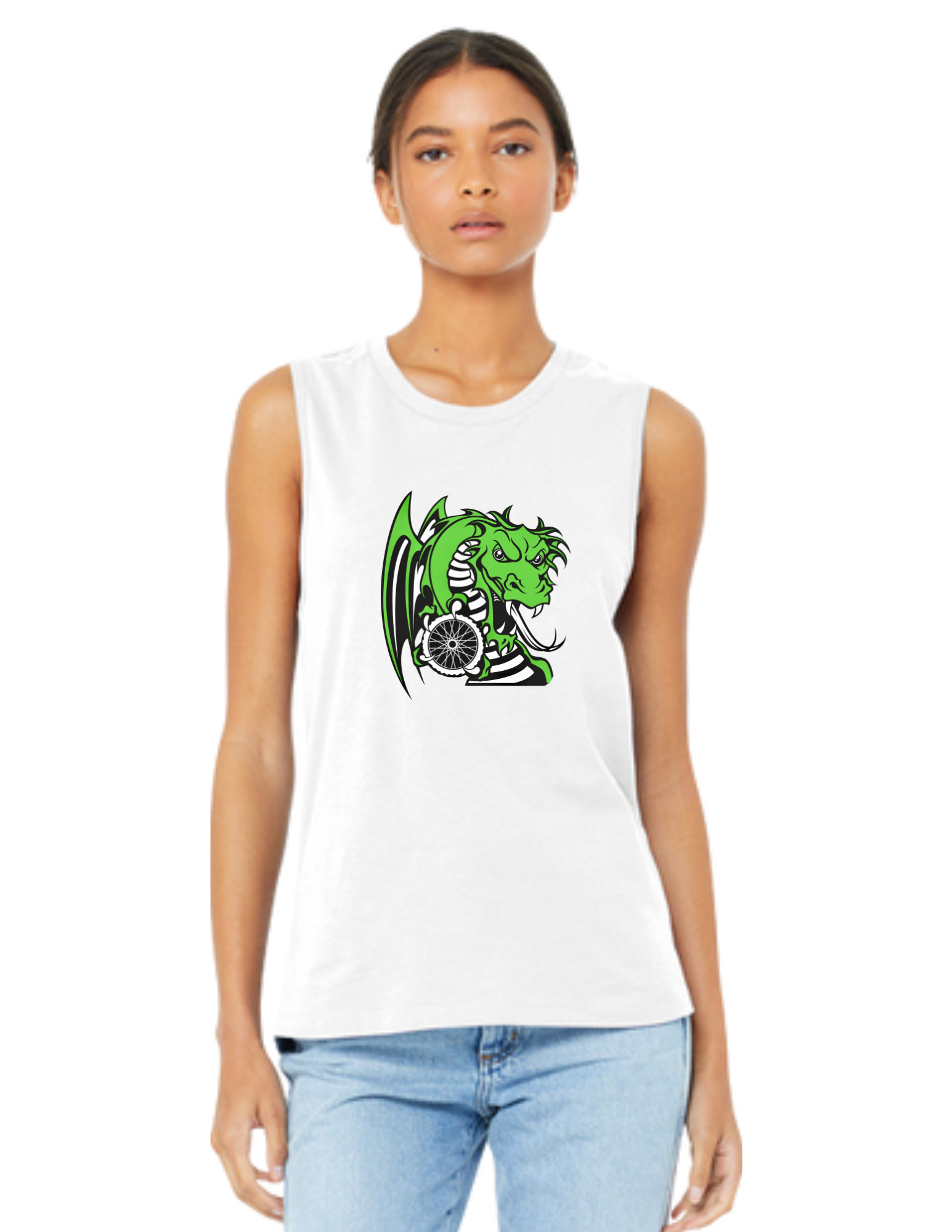 Lake Orion Cycling Dragon BELLA+CANVAS® Women’s Jersey Muscle Tank
