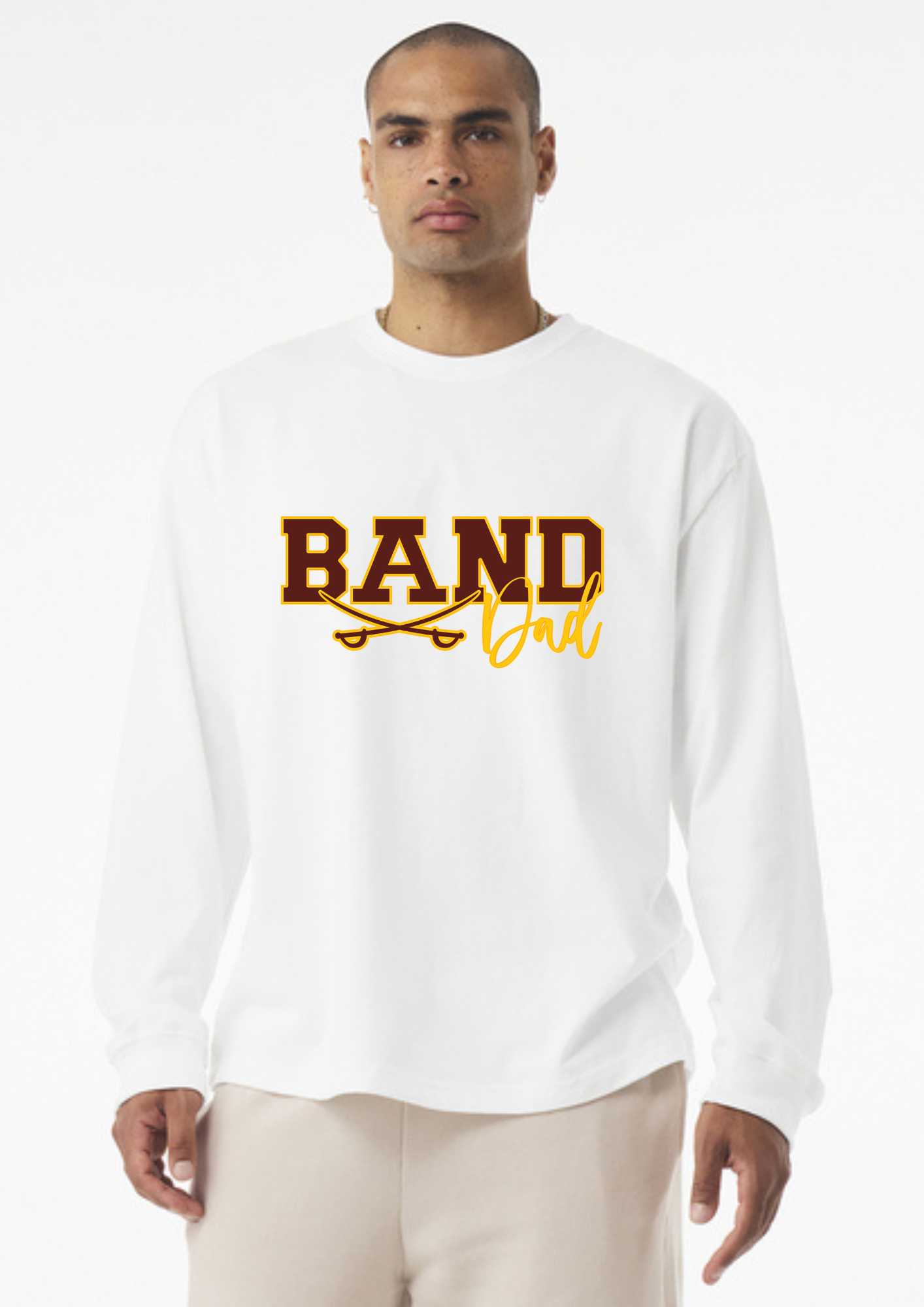 Adams Band Dad BELLA+CANVAS® Unisex 7.5-Ounce Heavyweight Long Sleeve Tee