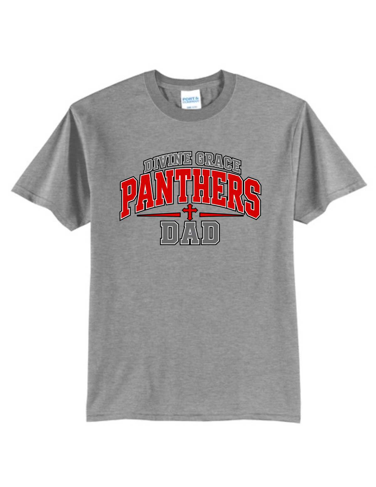 Divine Grace Panthers Collegiate Dad Core Blend Tee