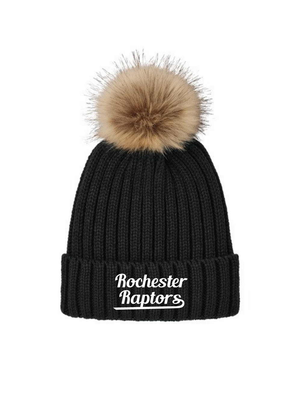 Rochester Raptors Faux Fur Pom Beanie