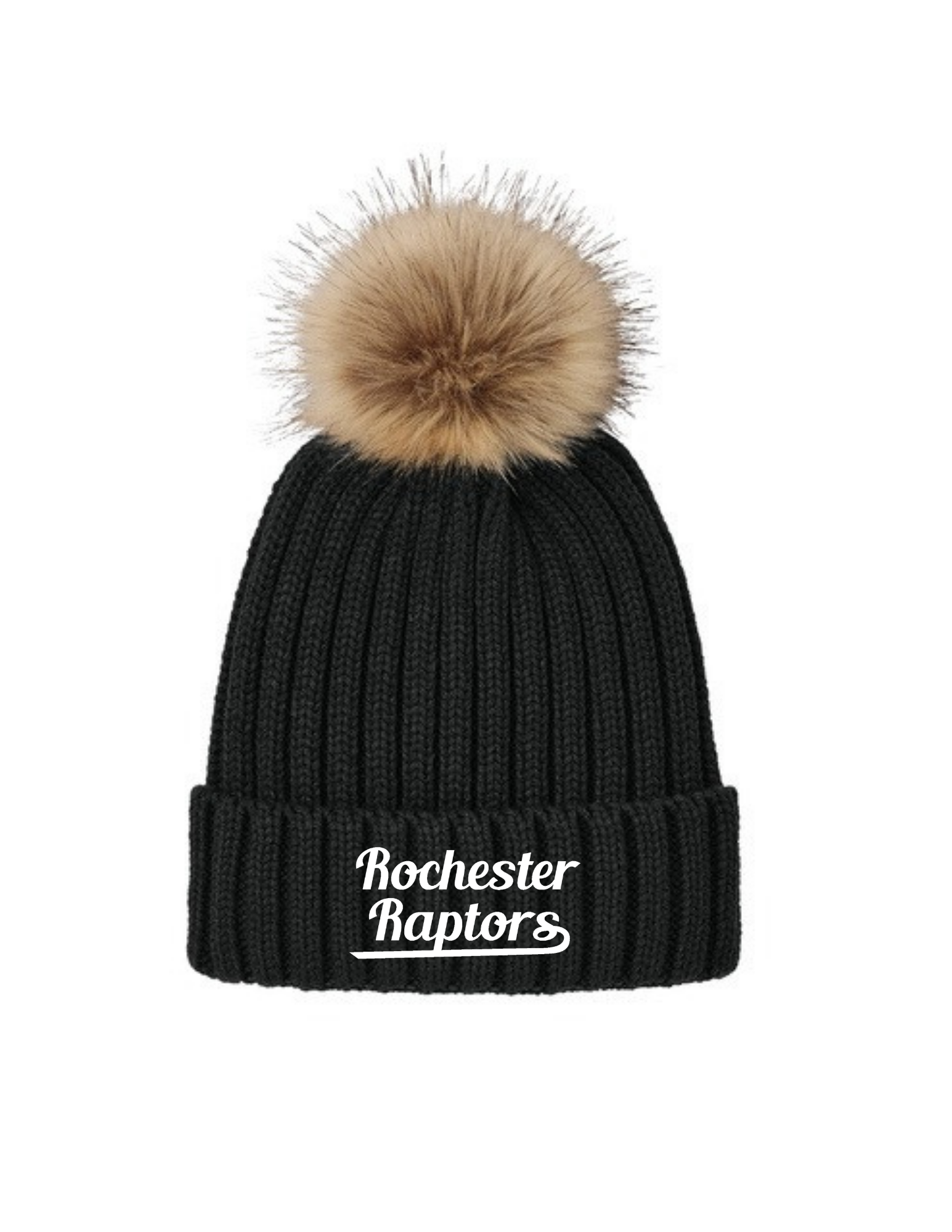 Rochester Raptors Faux Fur Pom Beanie
