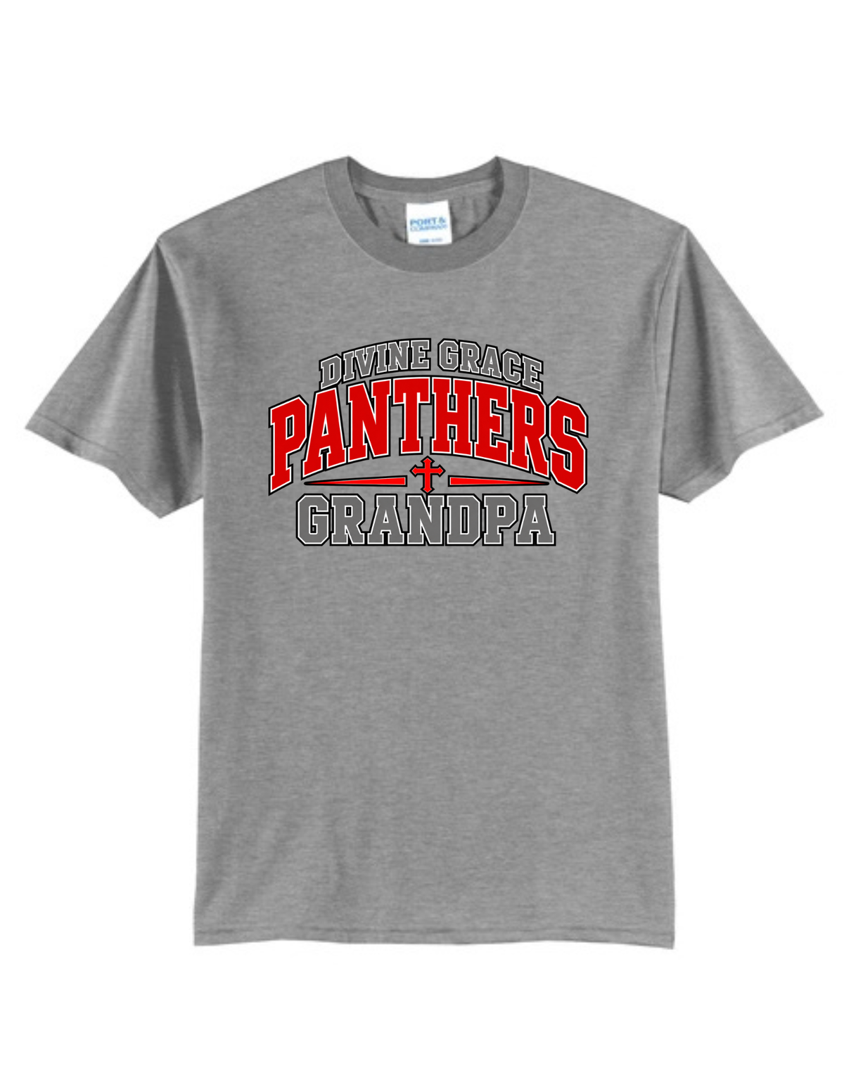Divine Grace Panthers Collegiate Grandpa Core Blend Tee