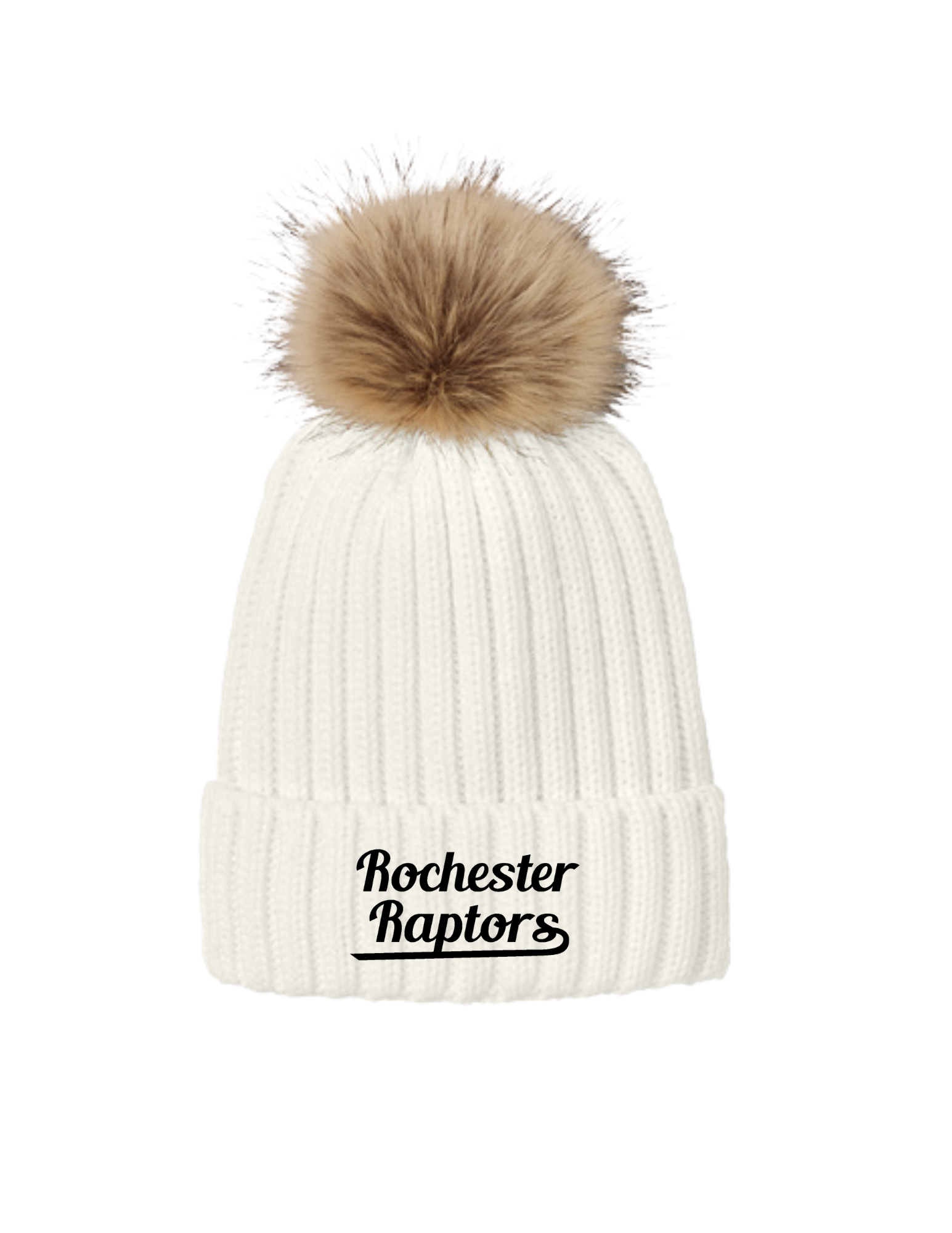 Rochester Raptors Faux Fur Pom Beanie