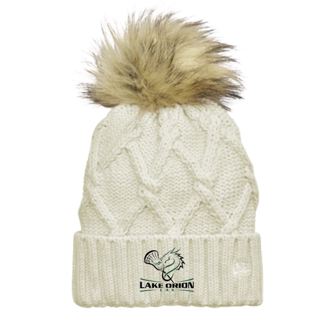 Lake Orion LAX Lacrosse New Era ® Faux Fur Pom Beanie