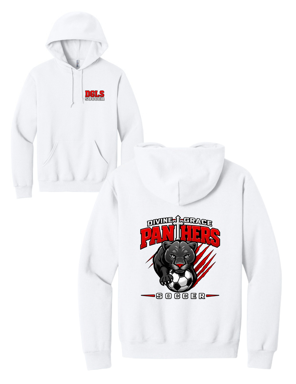 Divine Grace Panthers Soccer NuBlend® Pullover Hooded Sweatshirt