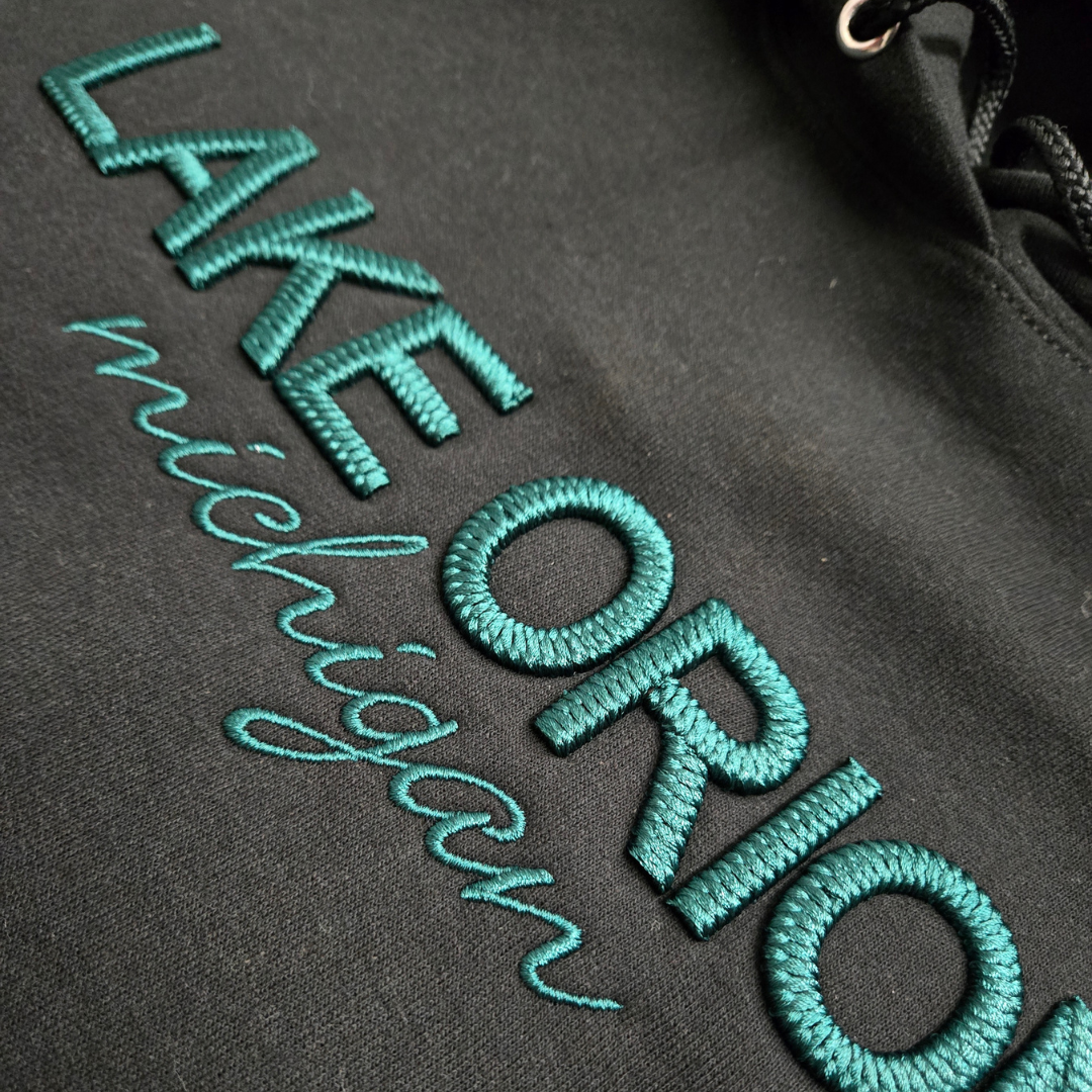 Braided PUFF Lake Orion Essential Fleece Pullover Hooded Sweatshirt