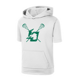 LO Dragons Lacrosse Youth Sport-Wick ® Fleece Short Sleeve Hooded Pullover