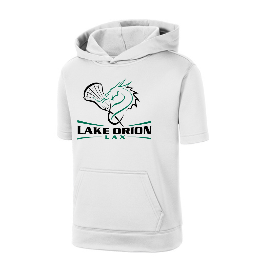 Lake Orion LAX Lacrosse Youth Sport-Wick ® Fleece Short Sleeve Hooded Pullover