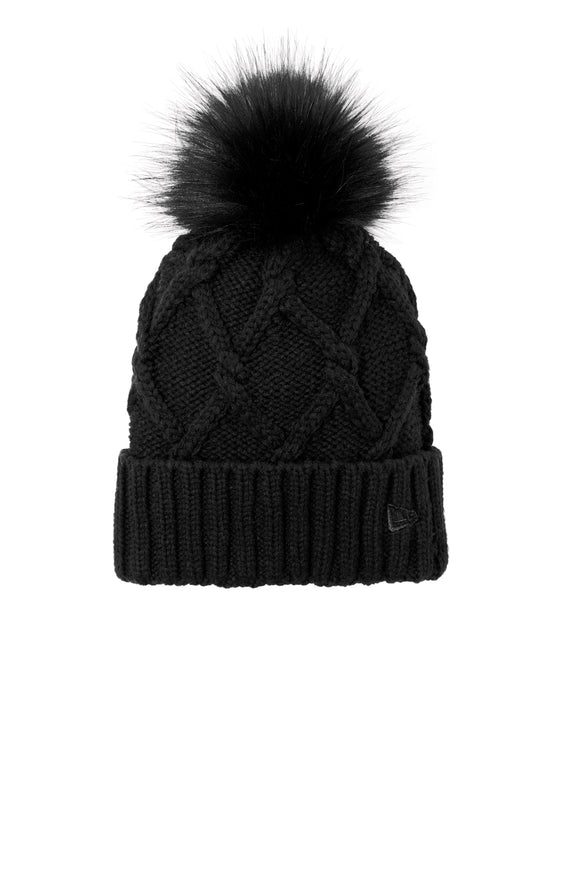 Faux Fur Pom Beanie