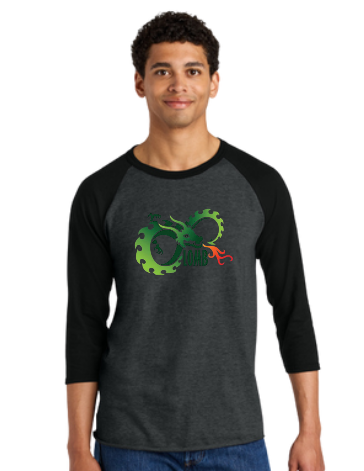 LOMB Unisex Premium Blend Combed Ring Spun 3/4- Sleeve Raglan Tee