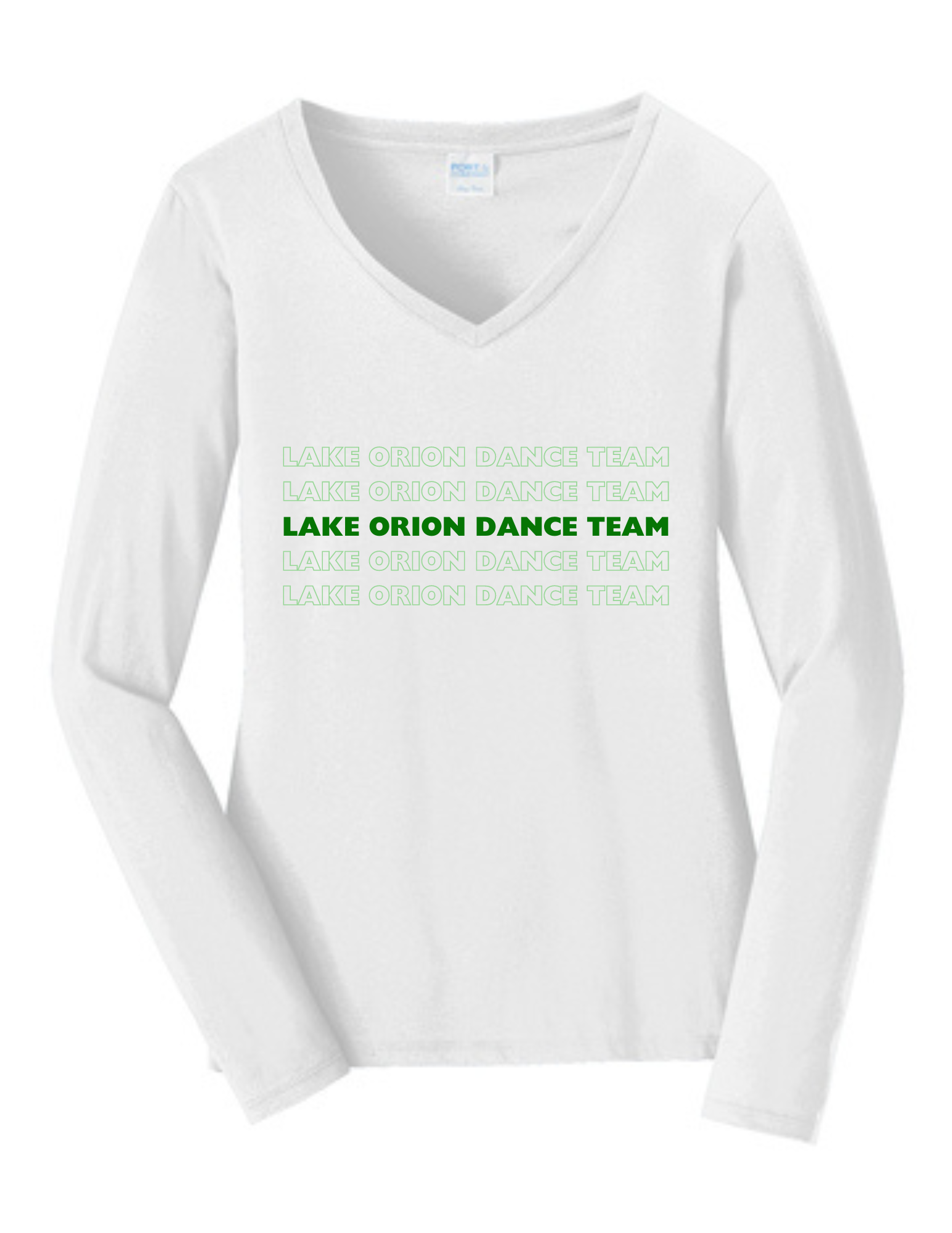 Ladies Long Seeve Fan Favorite V-Neck T