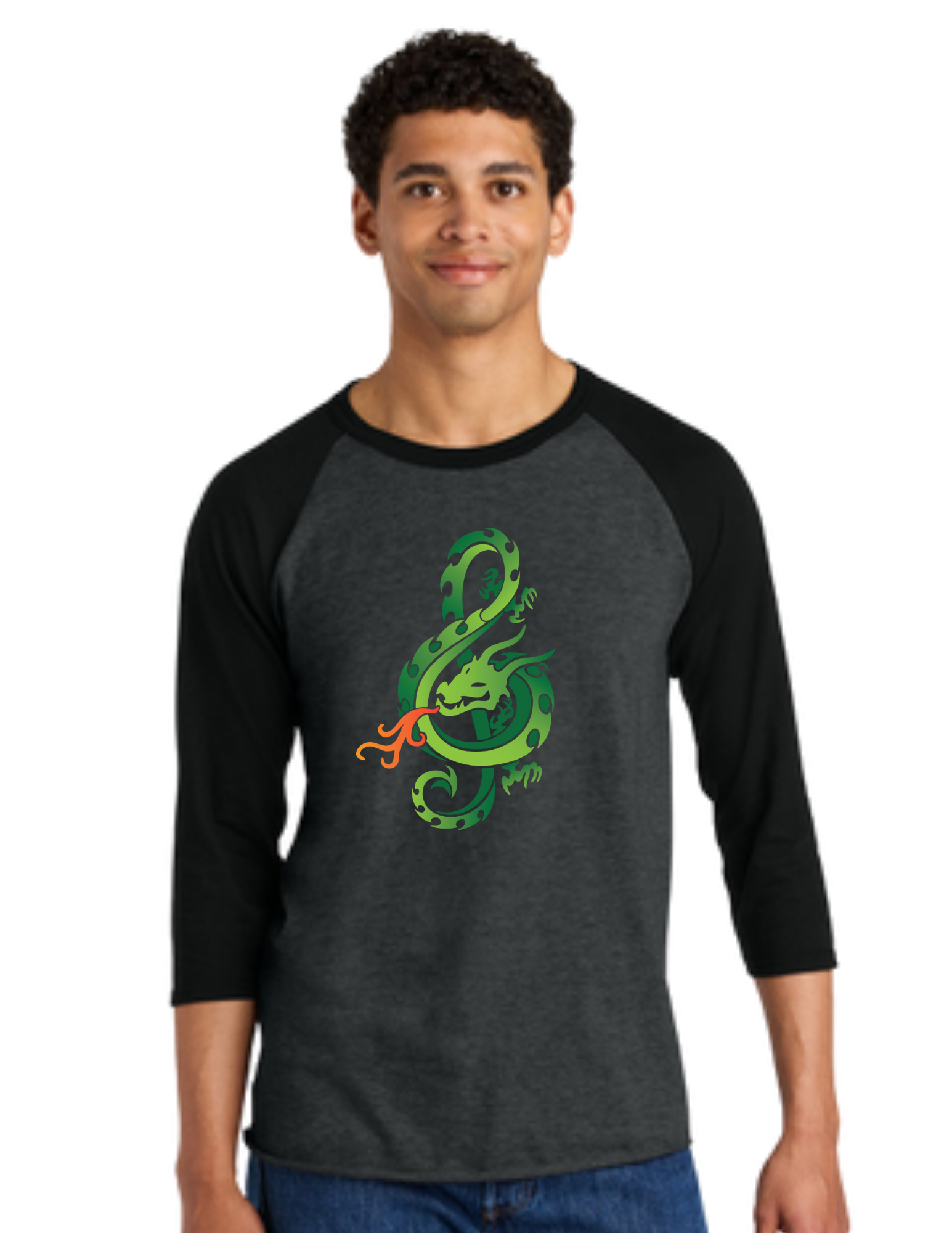 LOMB Unisex Premium Blend Combed Ring Spun 3/4- Sleeve Raglan Tee