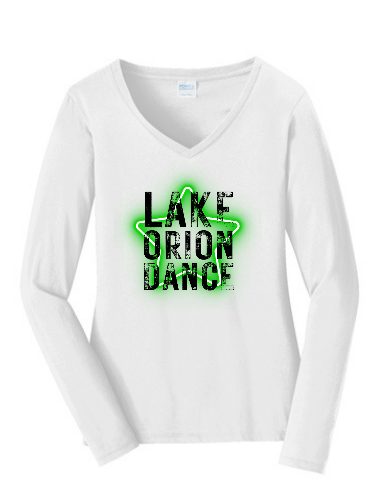 Neon LO Dance Ladies Long Seeve Fan Favorite V-Neck T